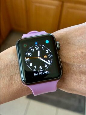 Apple Watch Series 1 with a  Lavender Sport Band - Smartwatch